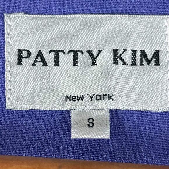 Patty Kim Kelly Jacket Womens Small Periwinkle Flutter Sleeve Open Front Classic - Picture 6 of 14